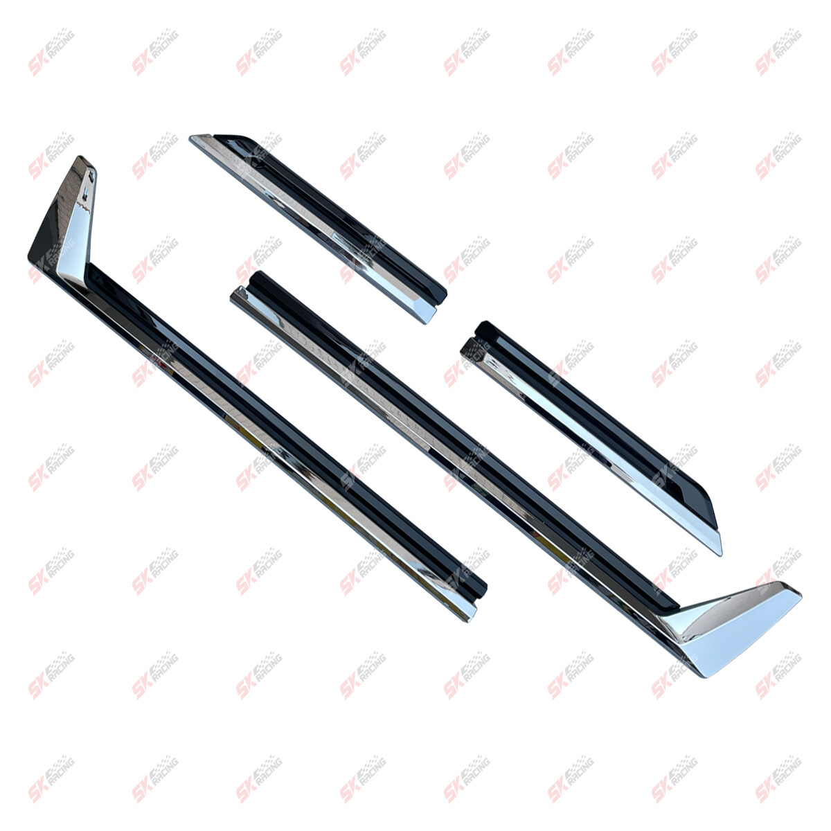 Gloss/Pearl White+ABS Chrome Fit Lexus LX 600 Body Door Side Molding Cover Trim