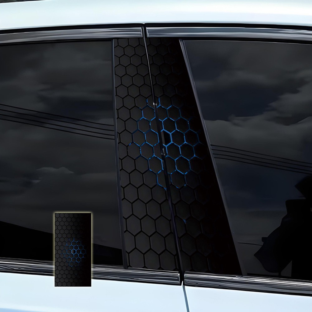 Simple Install For Honeycomb Car B Pillar Waterproof Decal for All Vehicles