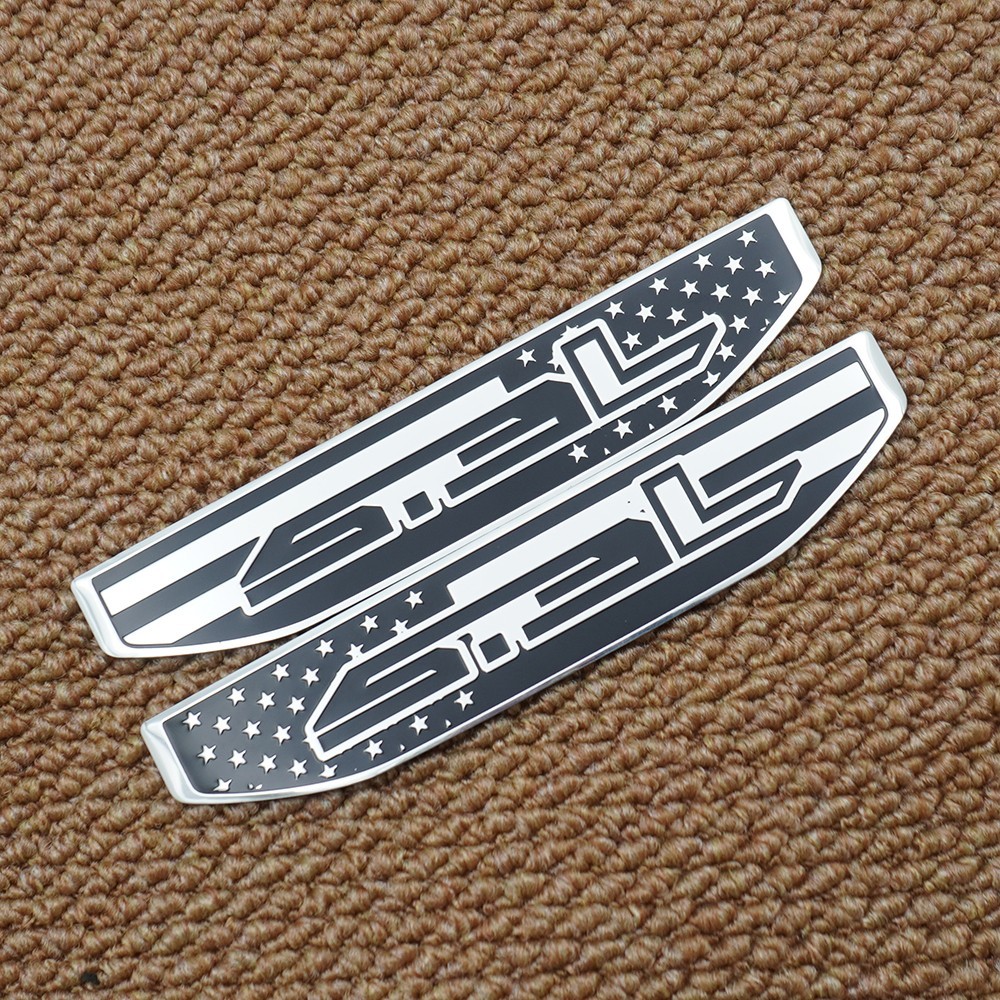 2pcs Emblem Fits For 2019-2024 Driver Passenger Fender Vent US Flag 5.3L