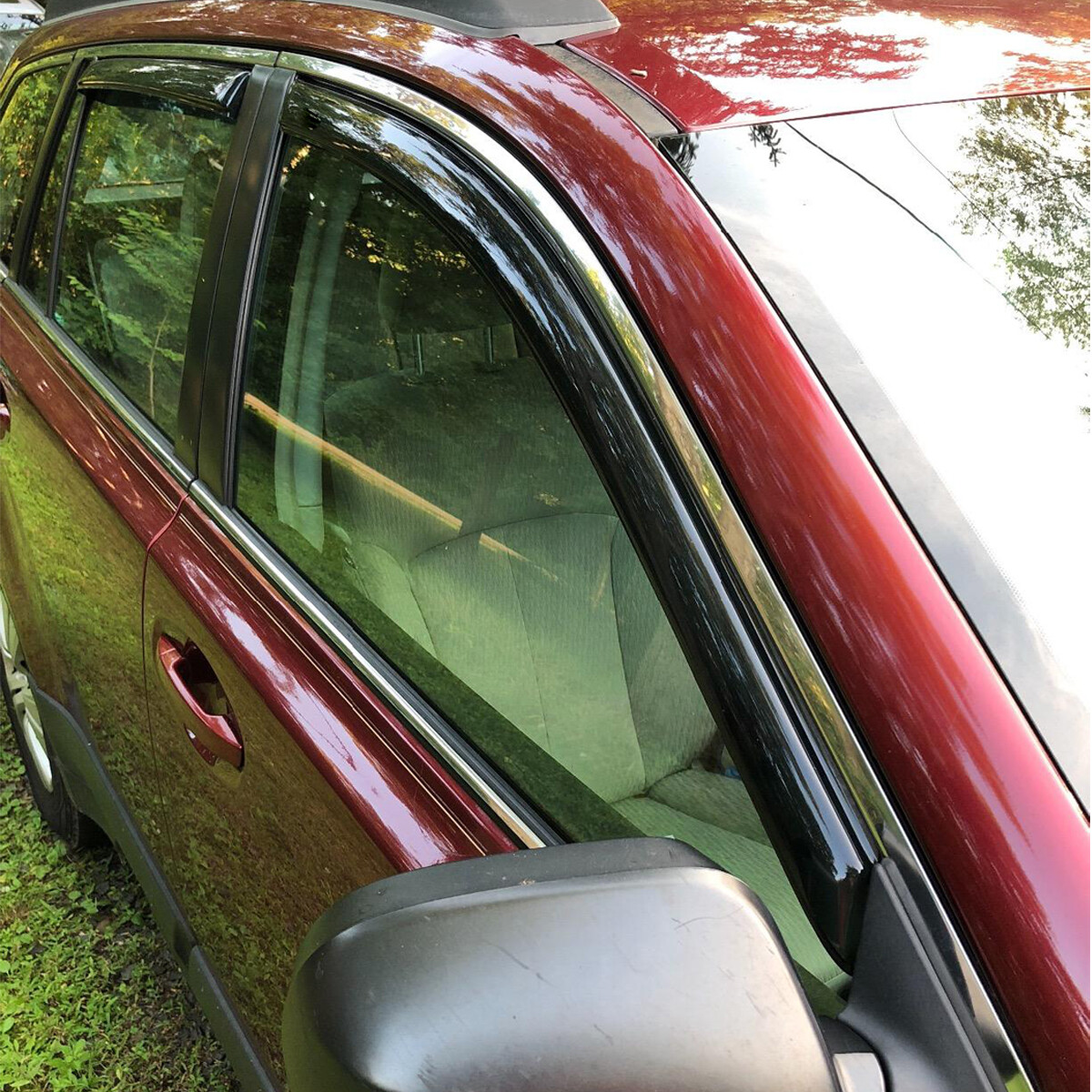 In-Channel Window Visors Sun Rain Guards Vent Shade for 2010-2014 Subaru Outback