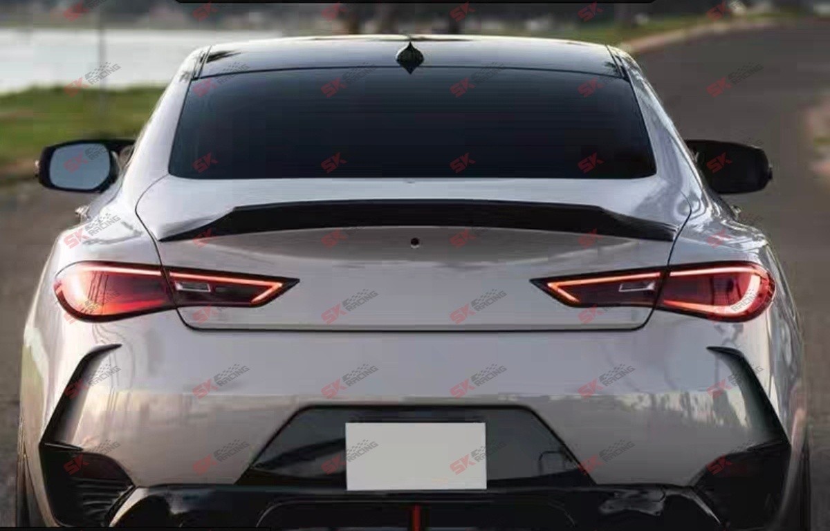 Forged/Carbon Fiber/Glossy Black Rear Spoiler Wing Kits Fits Infiniti Q60 17-22