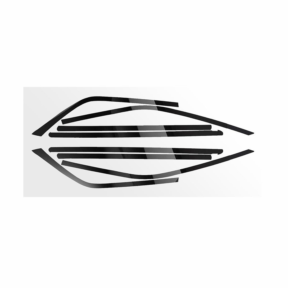 8Pcs Outside Door Window Panel Cover Trim Vinyl Black for 2011-2023 Chrysler 300