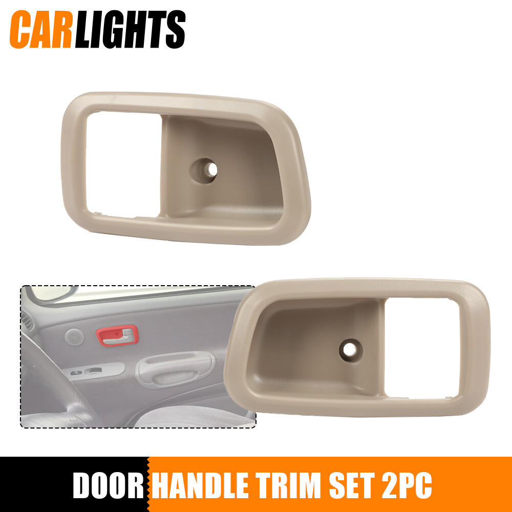 2x Beige Interior Door Handle Bezel Trim Front LH&RH Fit For 00-06 Toyota Tundra
