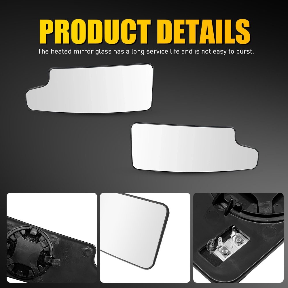 Lower Mirror Glass Left+Right For 2020-21 GMC Sierra 1500 2500 HD 3500 HD 1-5SET