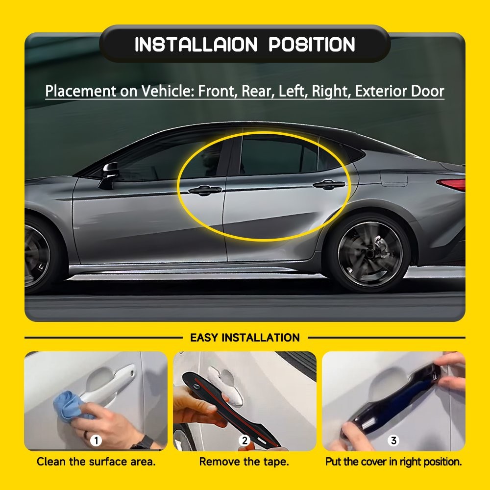 For 2018-2023 Toyota Camry GLOSS BLACK Door Handle Covers WITH Smartkey 4-20X