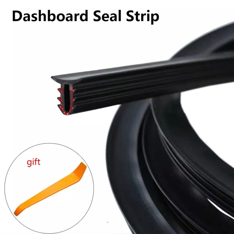 1.6M Car Dashboard Windshield Gap Filler Push Seal Strip Rubber Noise Insulation