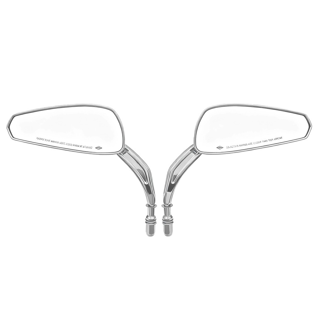 For Harley Davidson Softail Deluxe 8mm Motorcycle Rear View Mirrors Chrome/Black