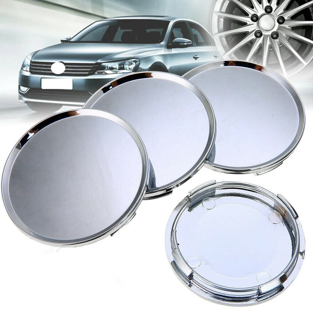 Chrome 4pcs 63mm Car Wheel Center Caps Hub Tyre Rim Hub Cap Cover ABS Universal