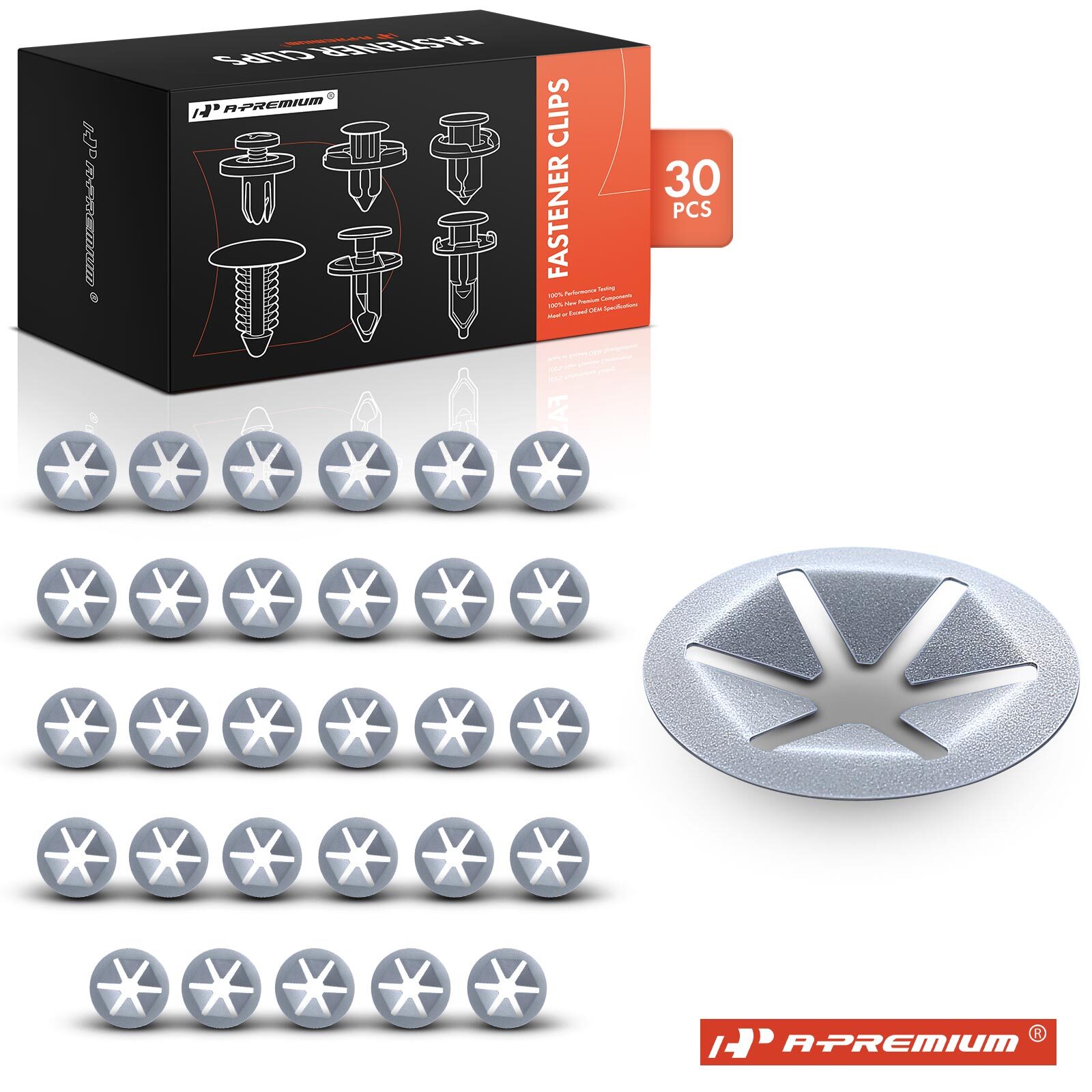 A-Premium 30Pcs 24mm Zinc Metal Push-On Retainer Fasteners for Chevy Buick GMC