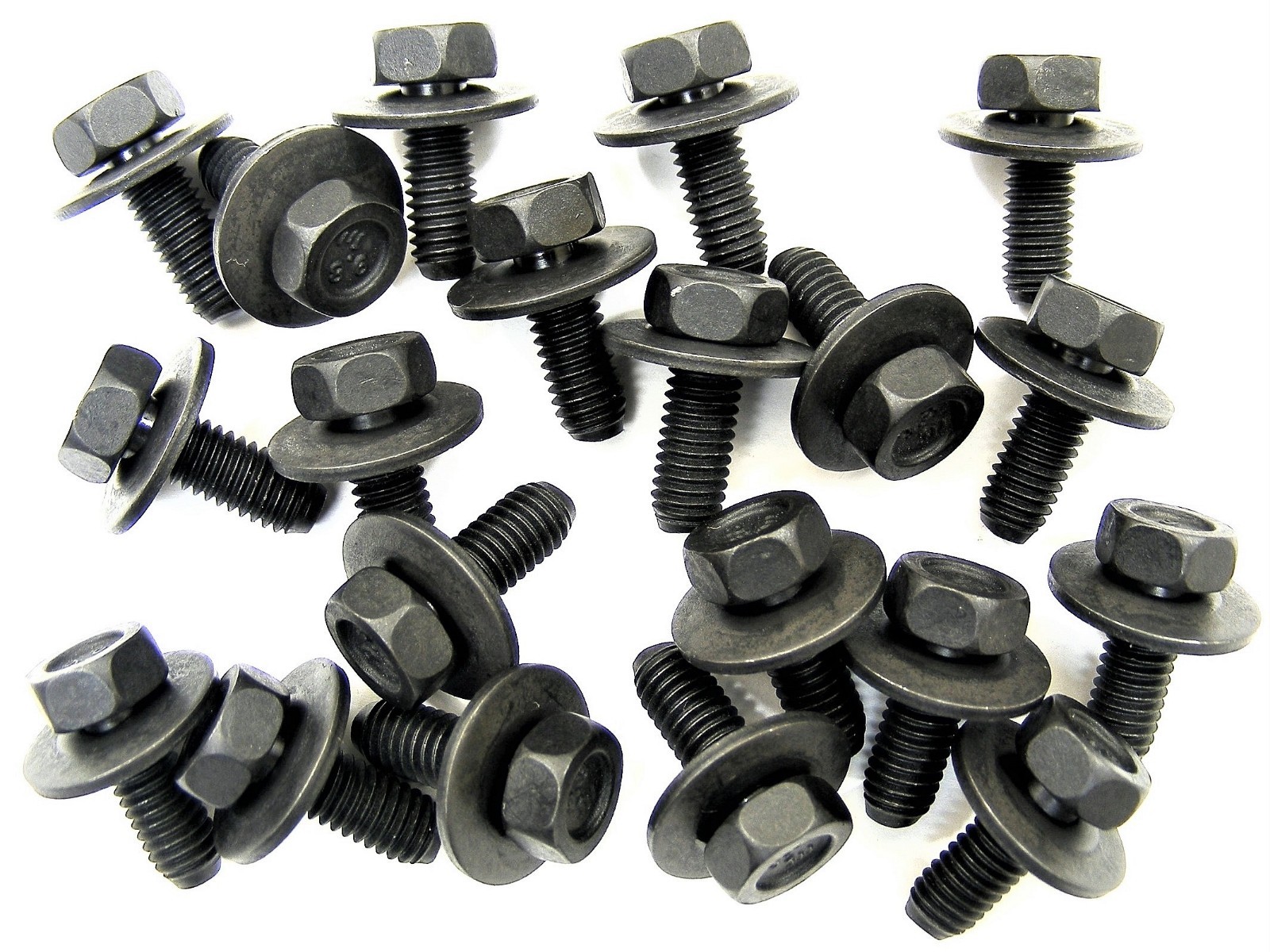 Toyota Body Bolts- M6-1.0 x 16mm Long- 10mm Hex- 17mm Washer- 20 bolts- #180
