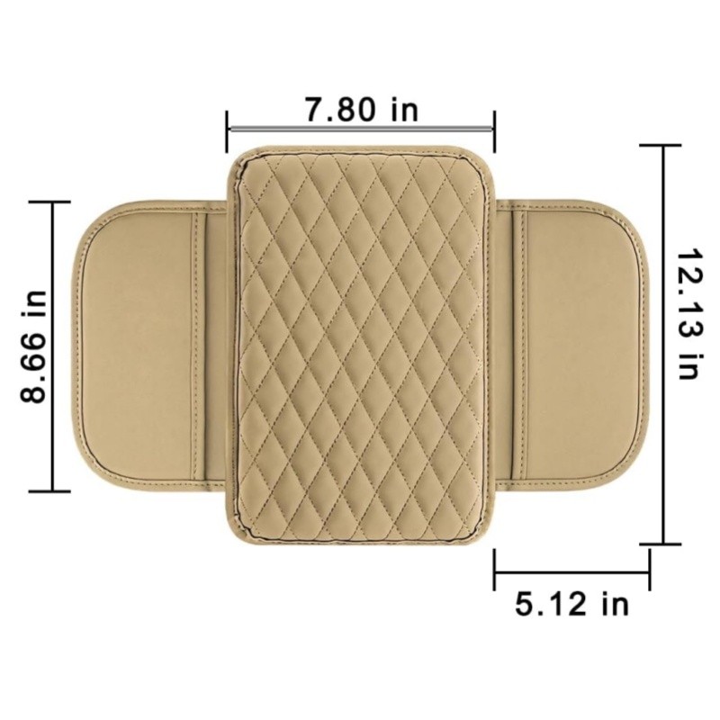 Car Center Console Cover Leather Waterproof Car Armrest Cover Cushion Waterproof