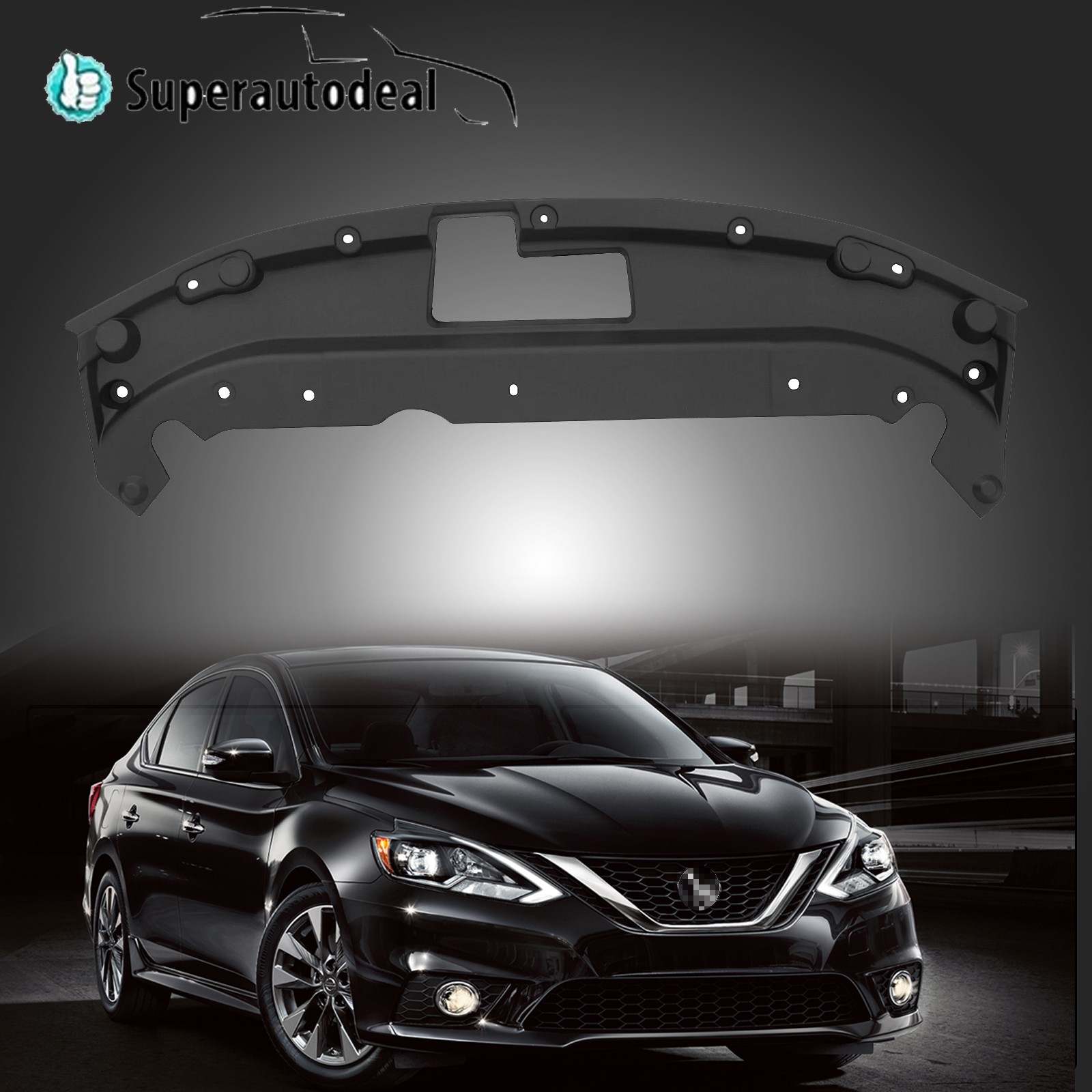 Upper Radiator Support Cover Sight Shield For 2016-2019 Nissan Sentra 2017 2018