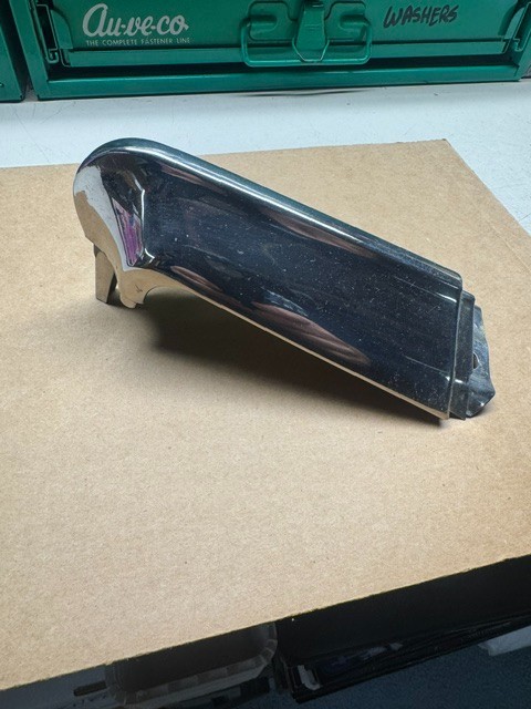 Original GM 1957 Chevrolet Belair Drivers Side Upper Rear Fin Vertical Molding