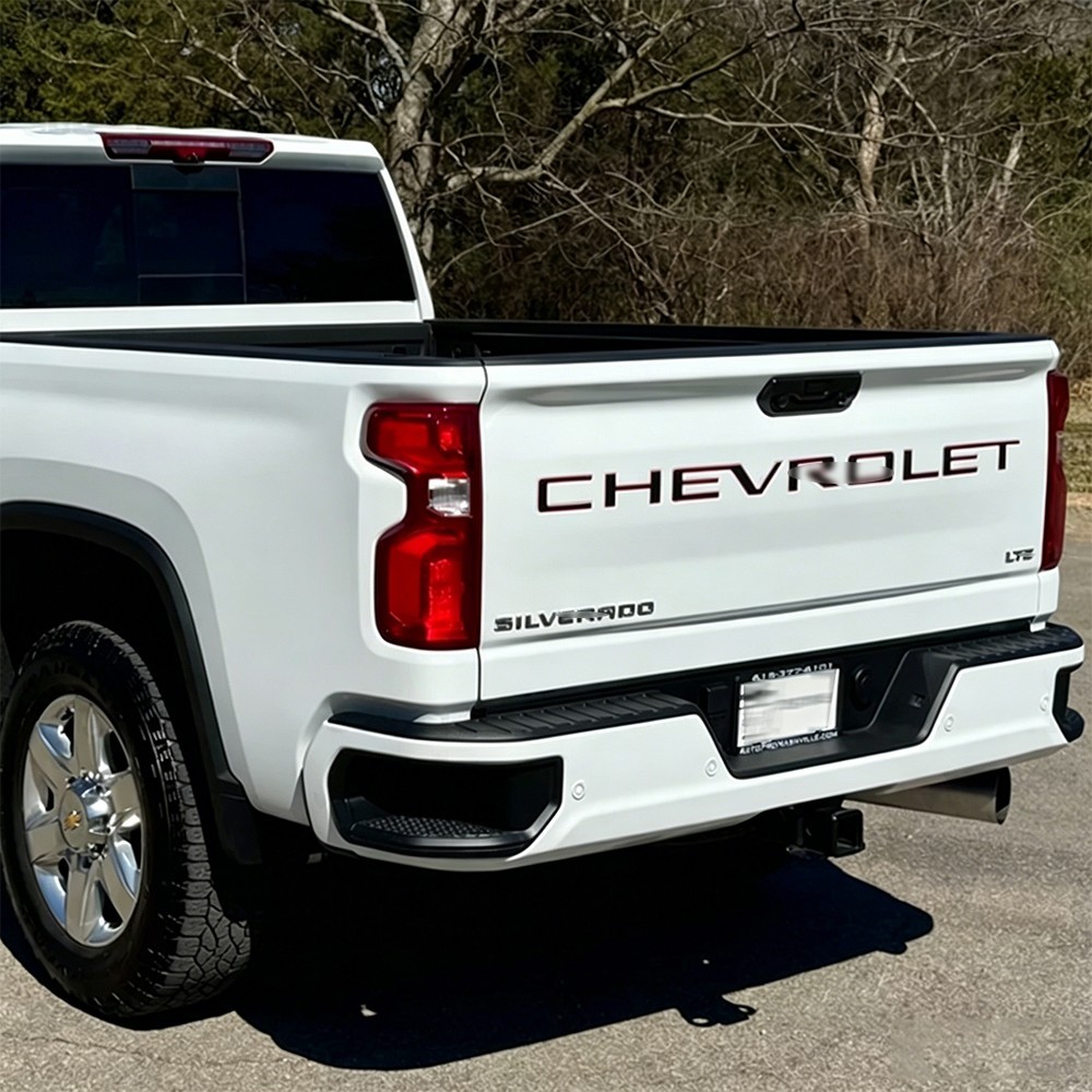 3D Tailgate Letters Inserts For Silverado 1500 2500/3500HD 2019-26 Raised Emblem