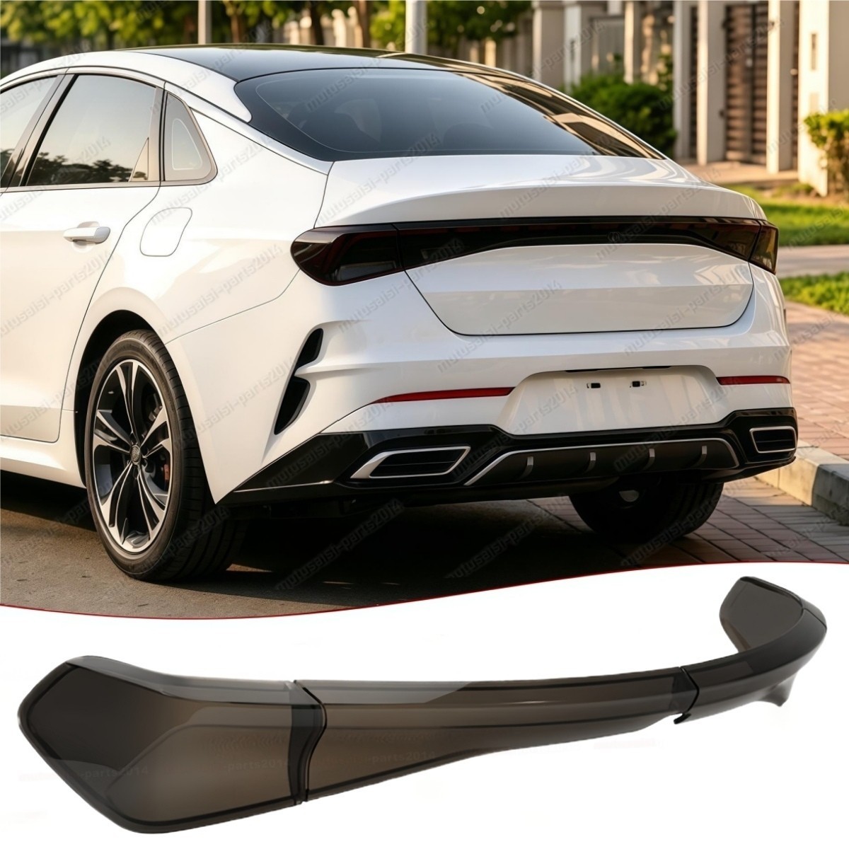 Smoked Blk Tail Light Cover Guard Fit For KIA K5 2021-2024 EX/LX/LXS/GT/GT-Line