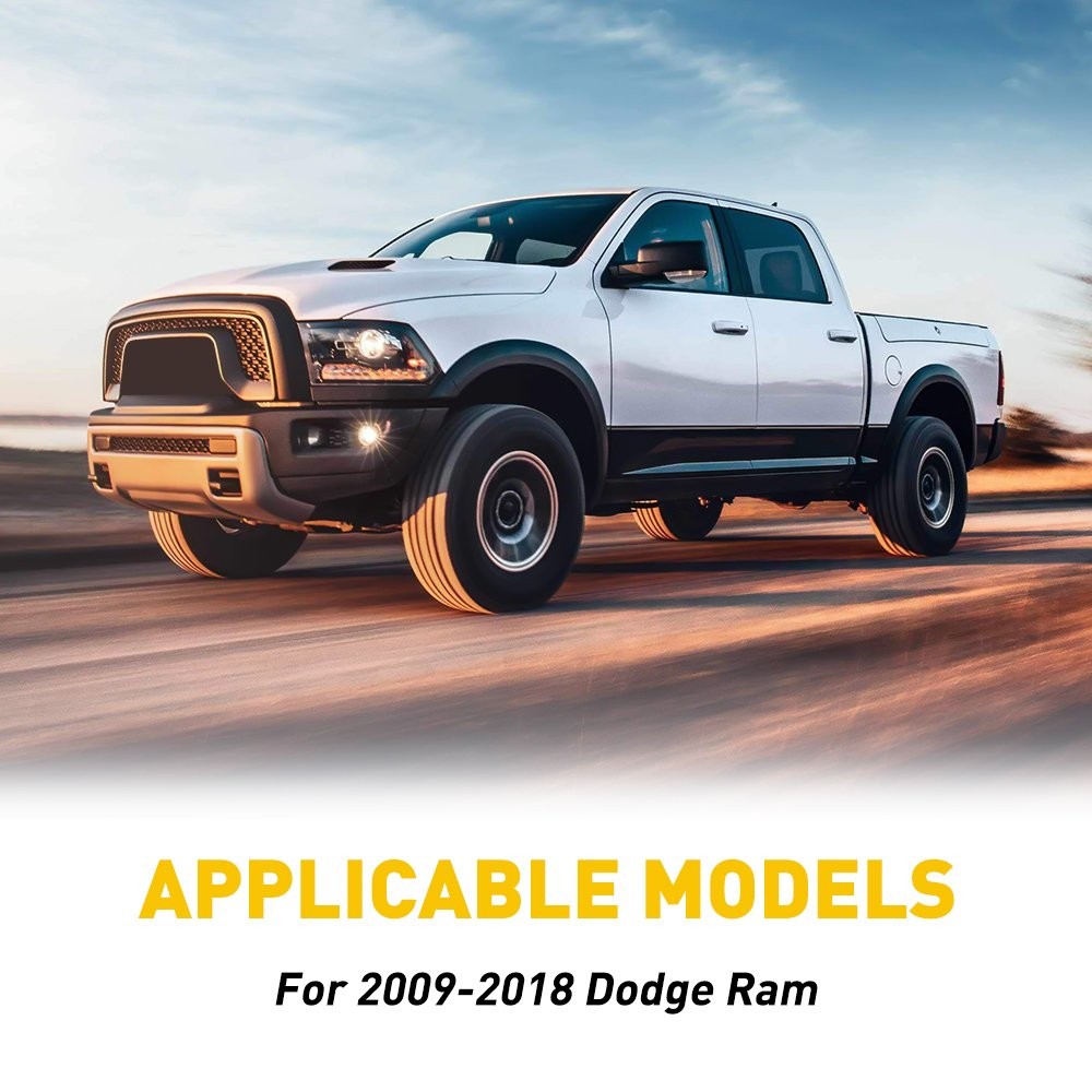 Glossy Black Pillar Posts for Dodge Ram Crew/Quad/Extended 09-18 EXT 4pc Trim EA