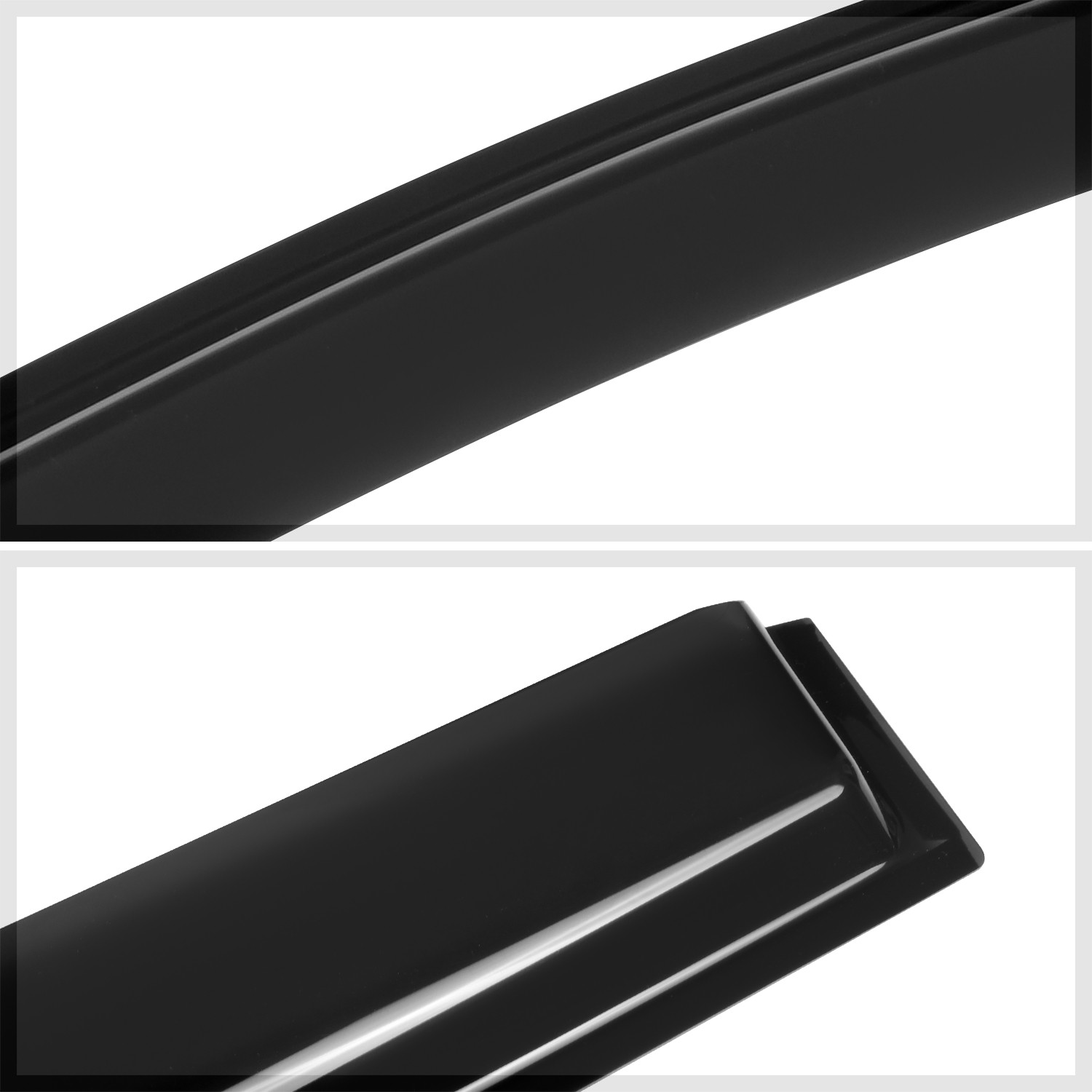 4-Pieces Glossy Black 3M Adhesive Tape Window Visors Set for 17-22 KIA Sportage