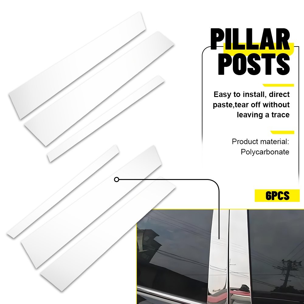 For 2002-13 Infiniti G35 G37 Sedan Chrome Door Pillar Posts Cover Trim 6pcs Set