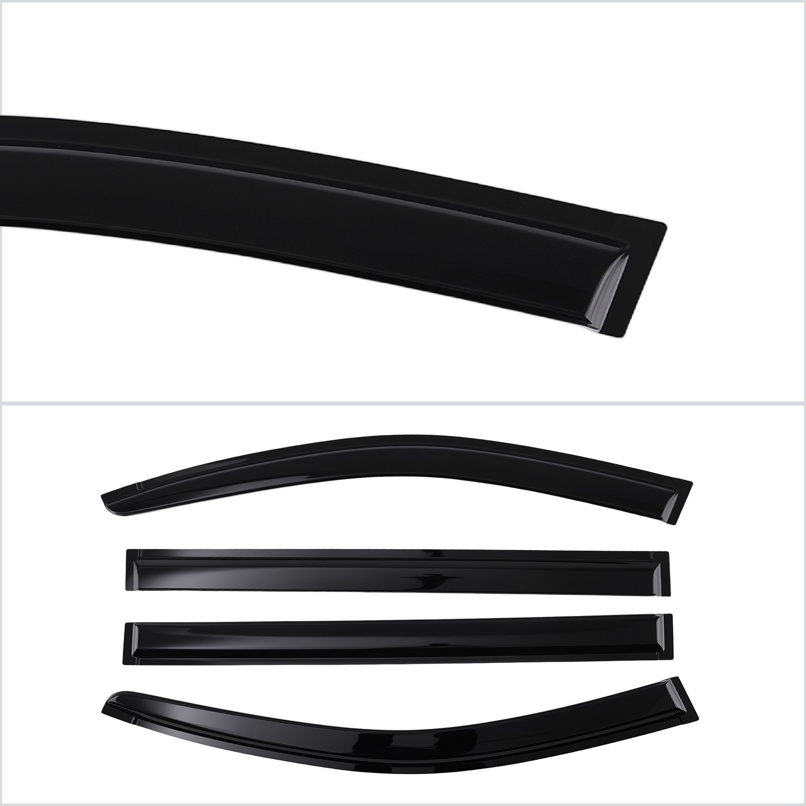 4Pcs Window Visor Deflectors for Dodge Grand Caravan 2008-2020 2.5mm Acrylic