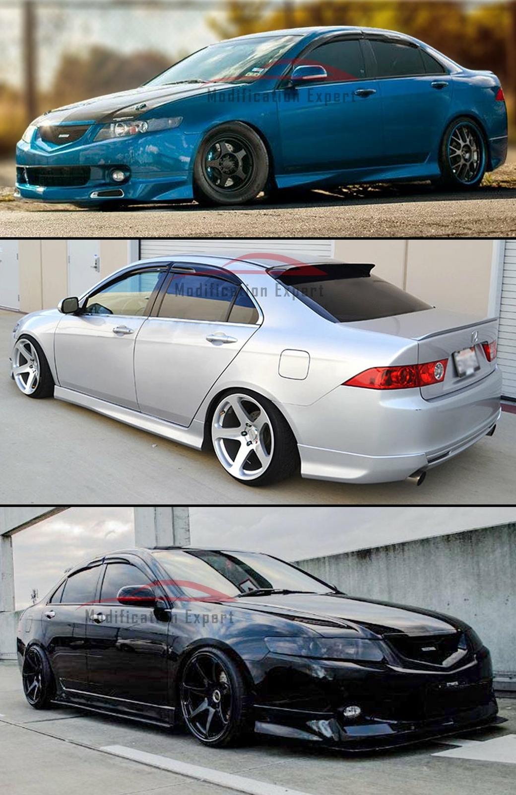 For 2004-2008 Acura TSX JDM Wavy Mugen Smoke Tinted Window Visor Rain Guard Vent