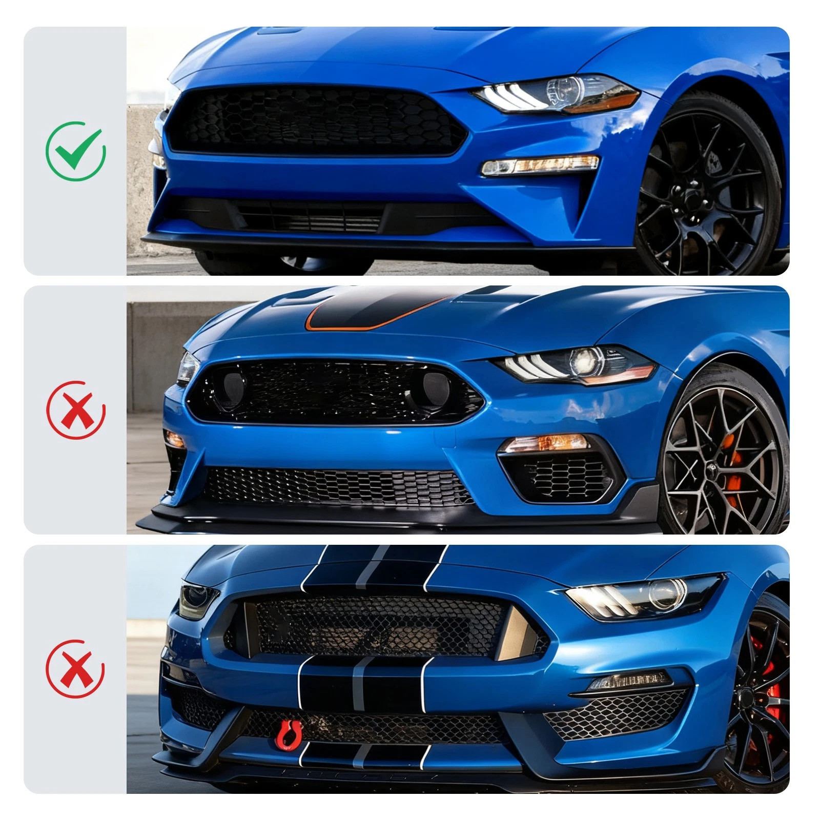 Fits 18-22 Ford Mustang GT Style Front Bumper Splitter Lip Unpainted PP US NEW