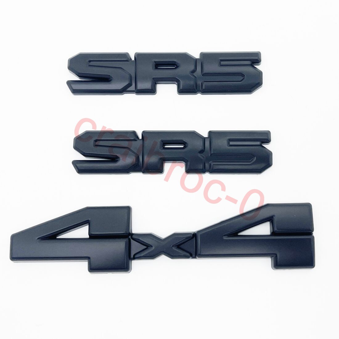 set of 3 matte Black 4X4 SR5 BLACKOUT EMBLEM OVERLAY for 22+ Tundra 2024 Tacoma