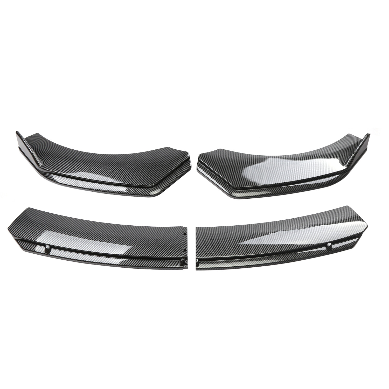 Front Bumper Lip Spoiler Splitter 4Pcs For Honda Accord Carbon Fiber Style