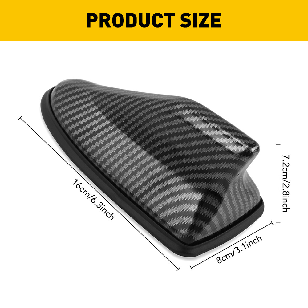 Fin Fiber Shark Carbon Car Roof Antenna Radio FM/AM Signal Aerial Accessories