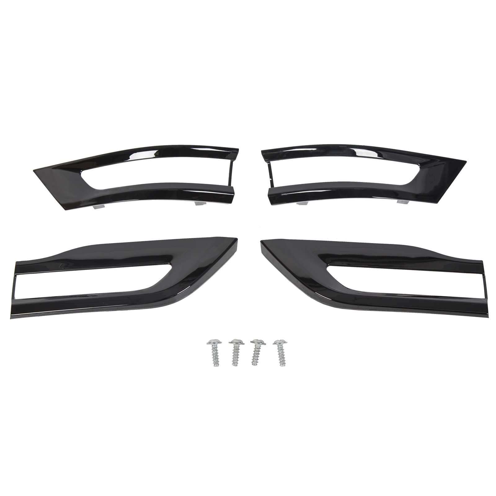 For 2014-2021 Jeep Grand Cherokee Gloss Black Tail Light Lamp Trim Bezel Kit