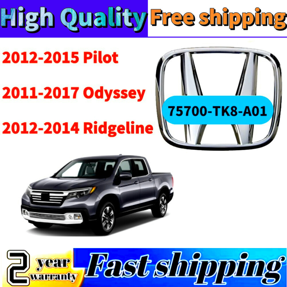 Front Grille Emblem 75700-TK8-A01 For Pilot 12-15 Odyssey 11-17 Ridgeline 12-14
