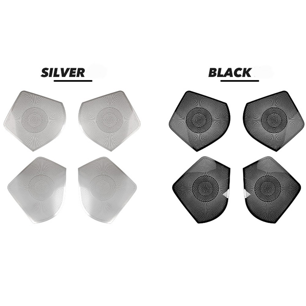4PCS Tuning Steel Rear Door Speaker Decoration Cover Trim For KIA Soul 2020-2025
