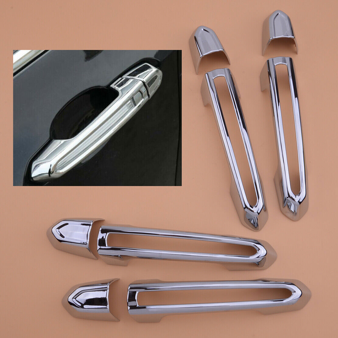 Fit For Cadillac ATS XTS CT6 XT4 XT5 XT6 2013+ Chrome ABS Door Handle Cover Trim