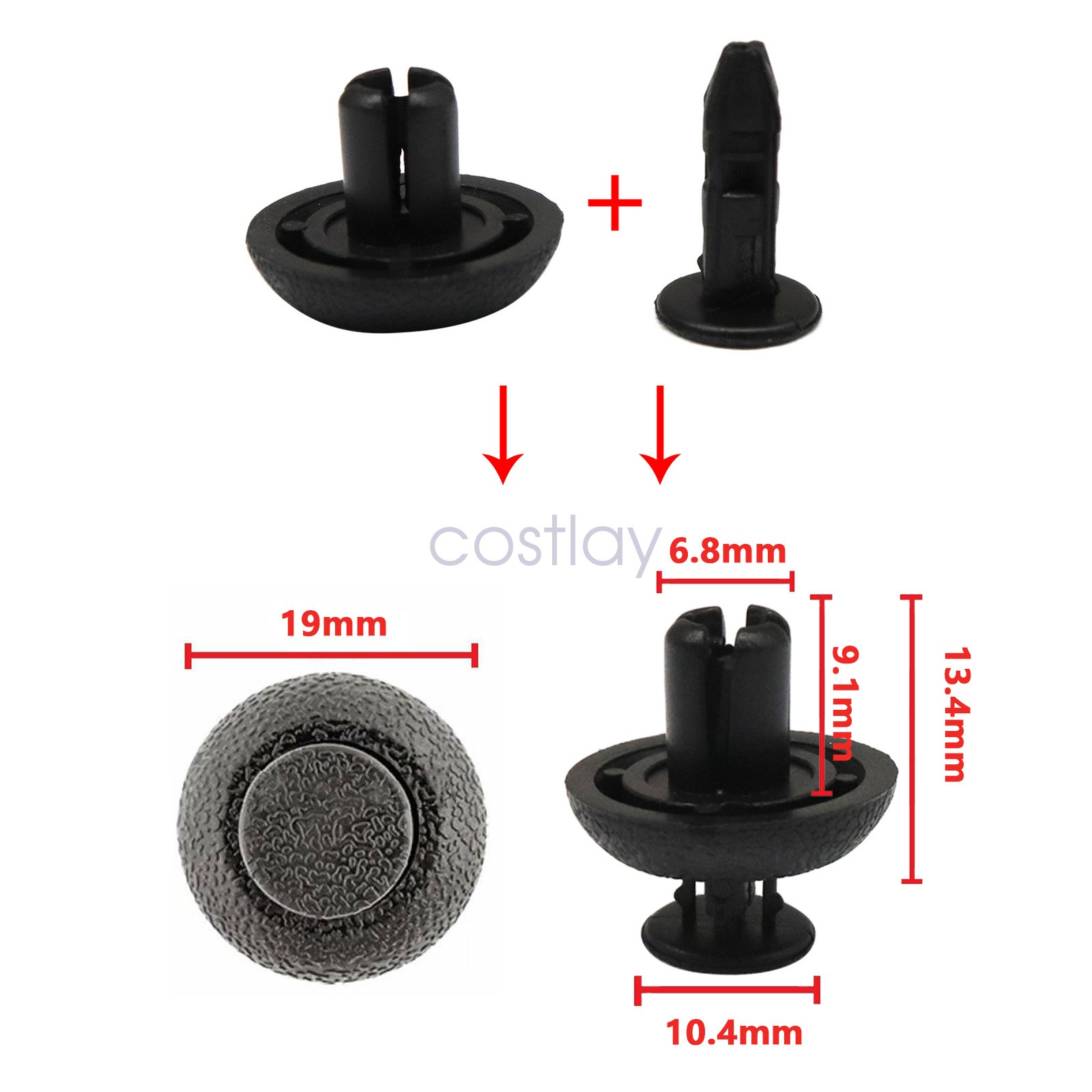 FOR LEXUS NEW ENGINE COVER CLIPS (BAG OF 10) LS460 LS460L RX350 RX450H GS350