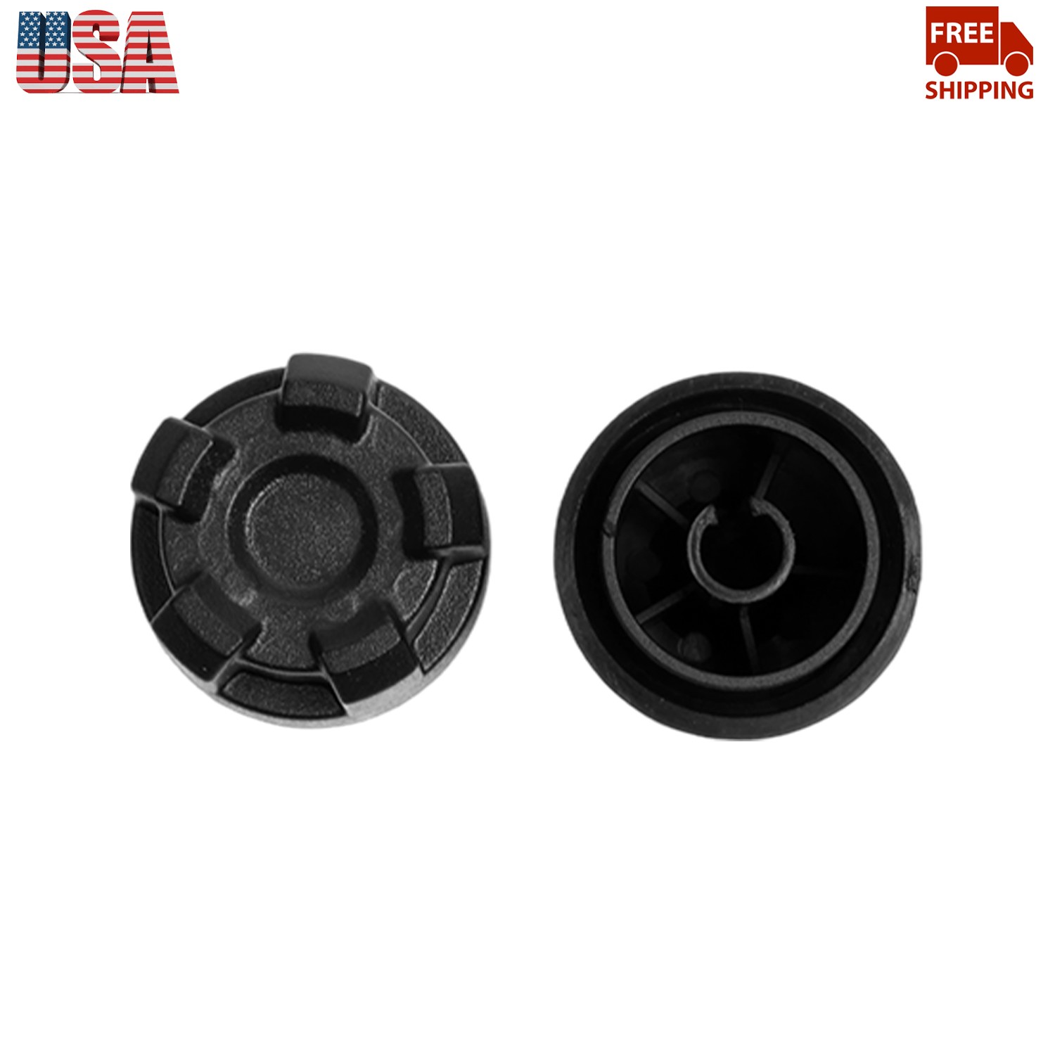 2 Pieces Set Black ABS Audio Stereo Control Knob Switch For Toyota Tacoma 16-23