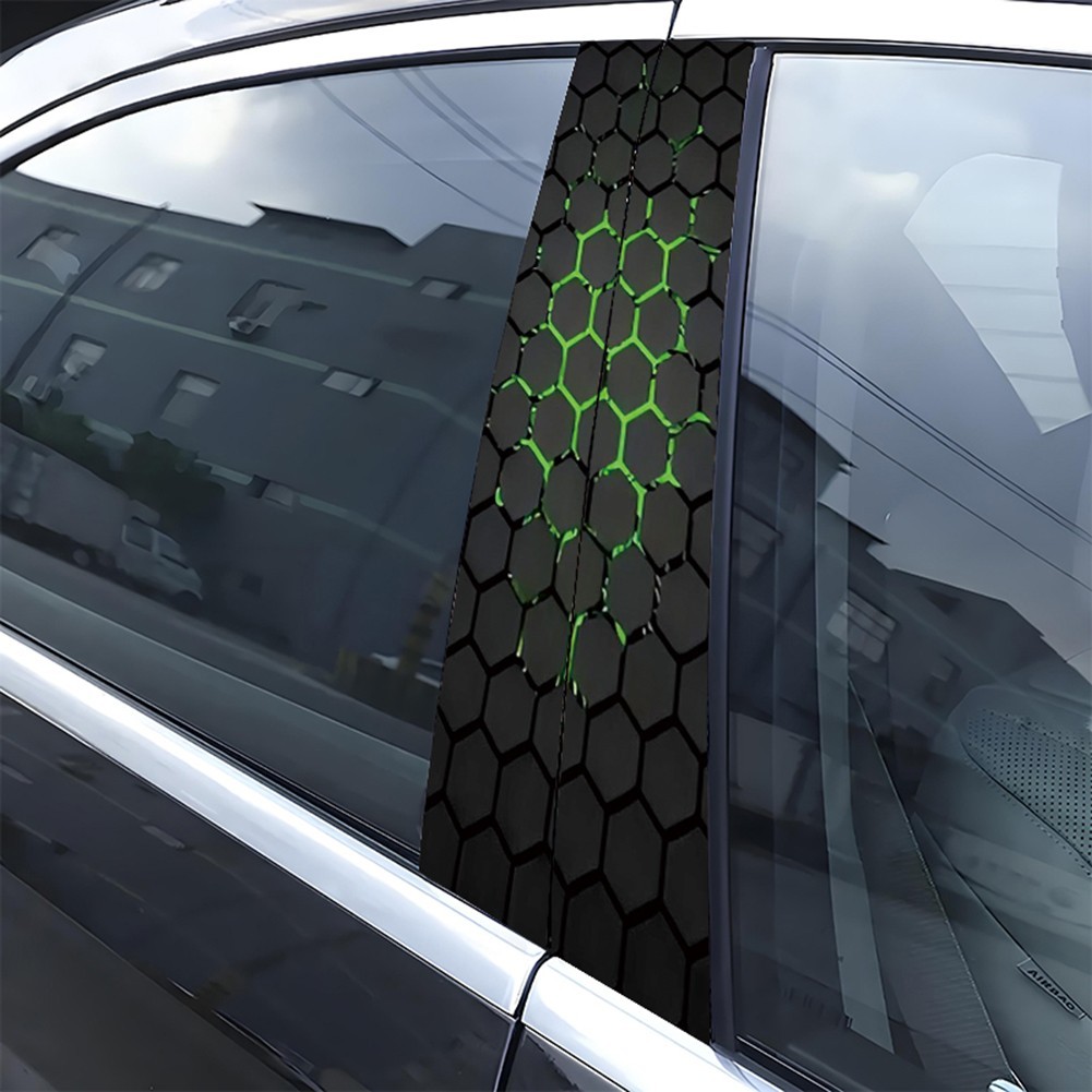 Simple Install For Honeycomb Car B Pillar Waterproof Decal for All Vehicles