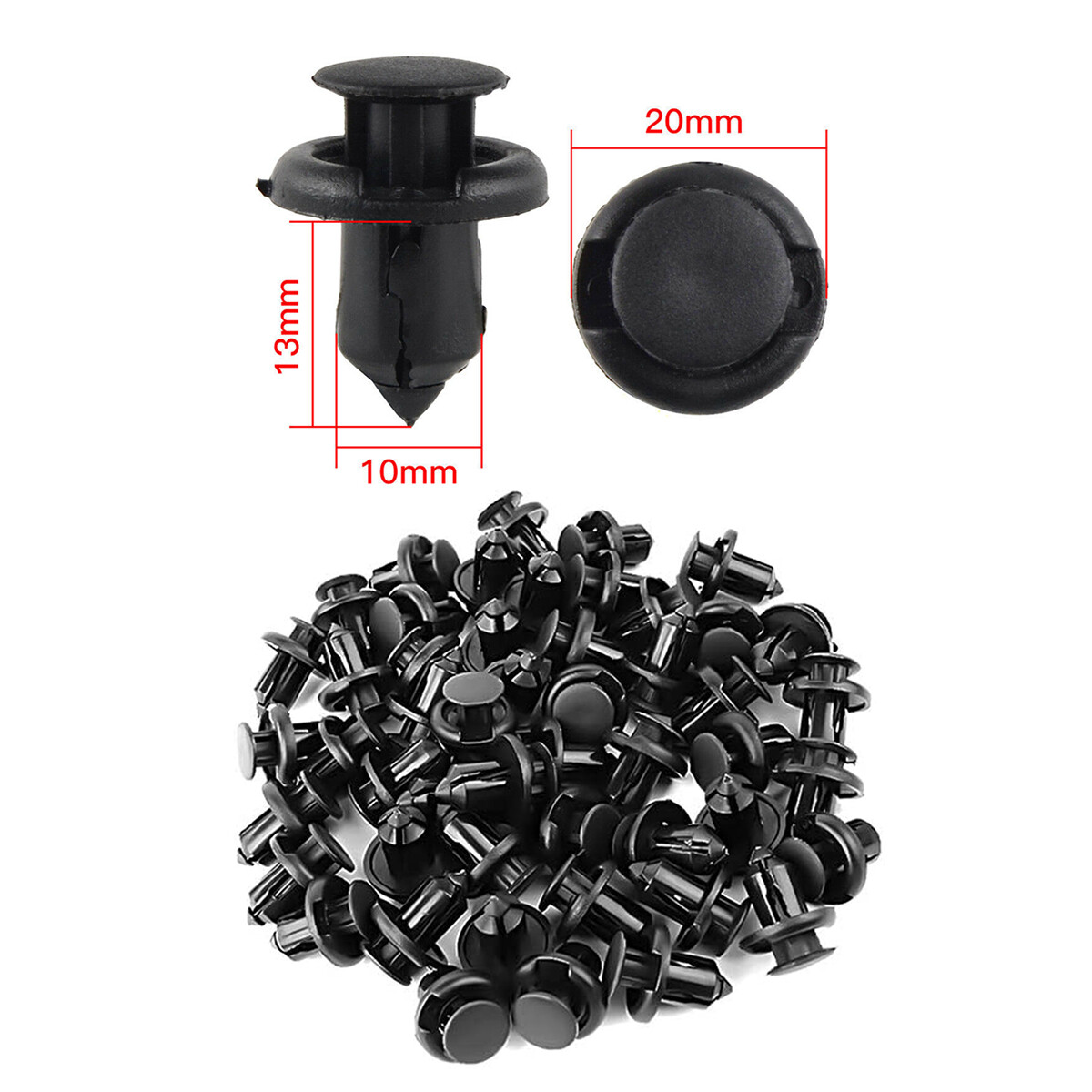 100 Pcs For Honda Acura Bumper Hood Fender Splash Guard Retainer Clips Fasteners