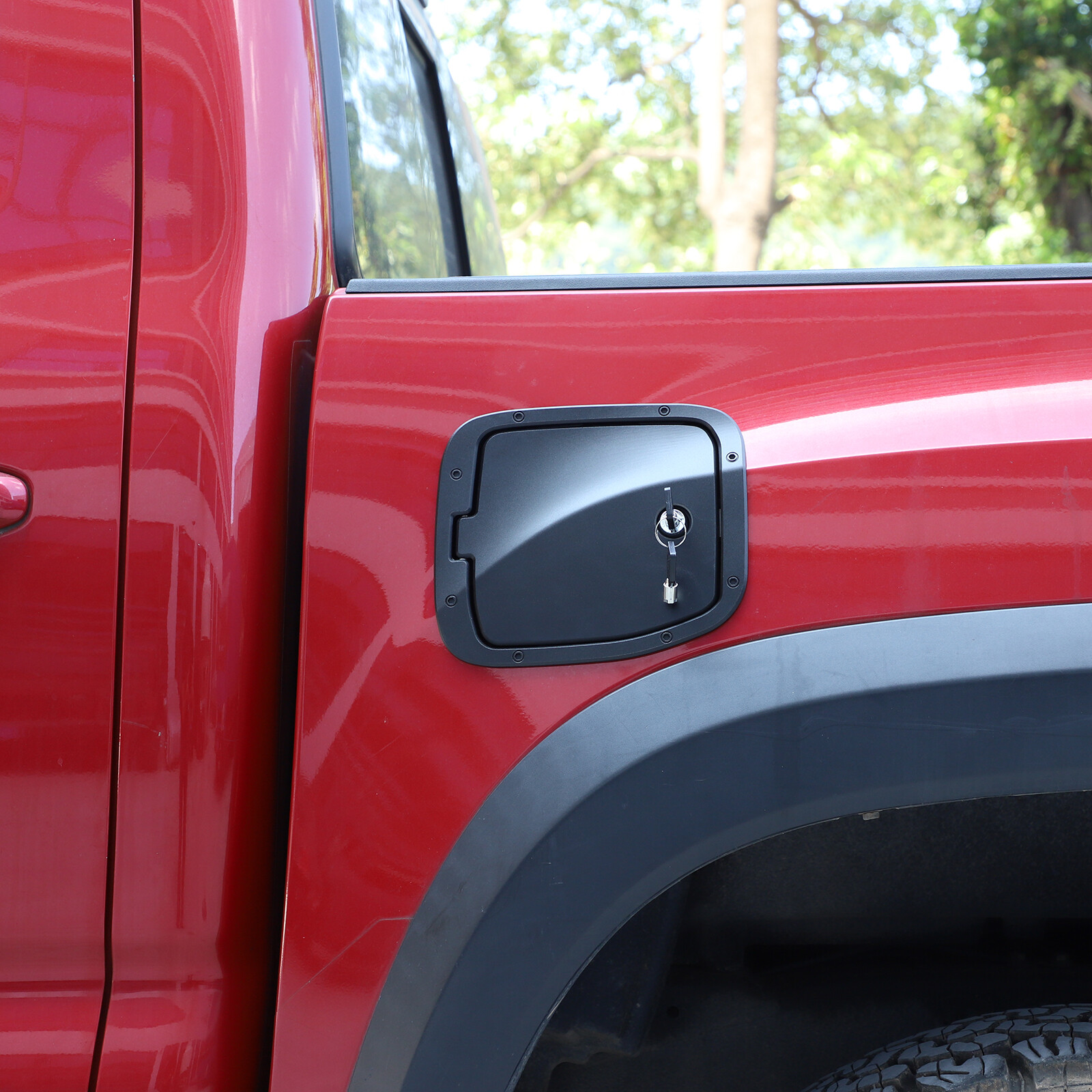 Aluminum Fuel Tank Cap Locking Door Replacement Lid Fits Toyota Tacoma 2016-2023