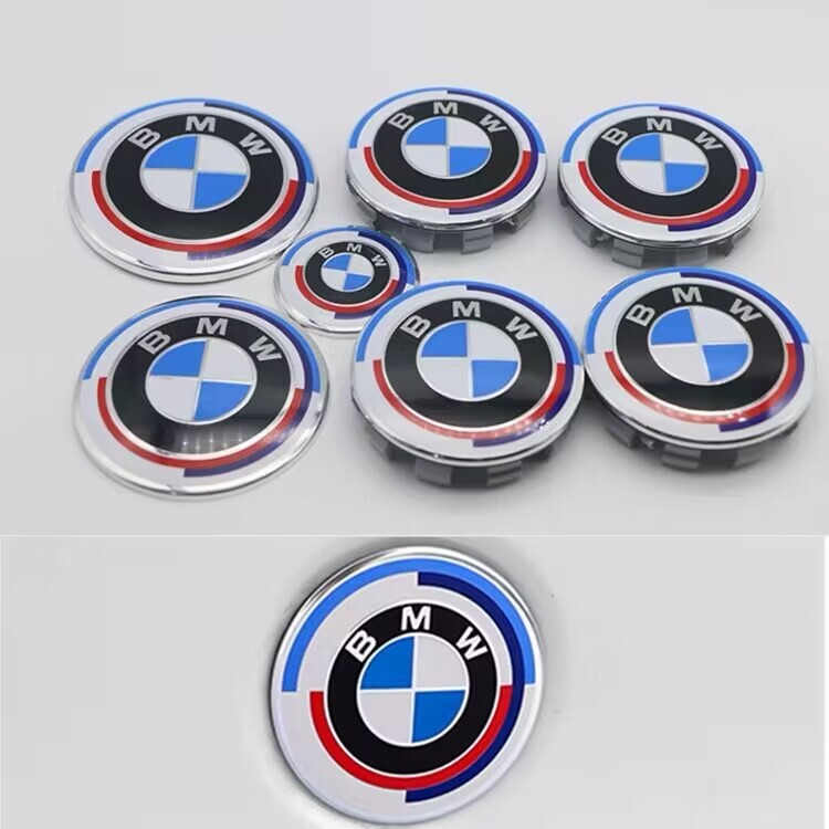 7Pcs 50th Anniversary Emblem Centre Caps Badges Set 82mm 82mm 4x68mm 45mm M