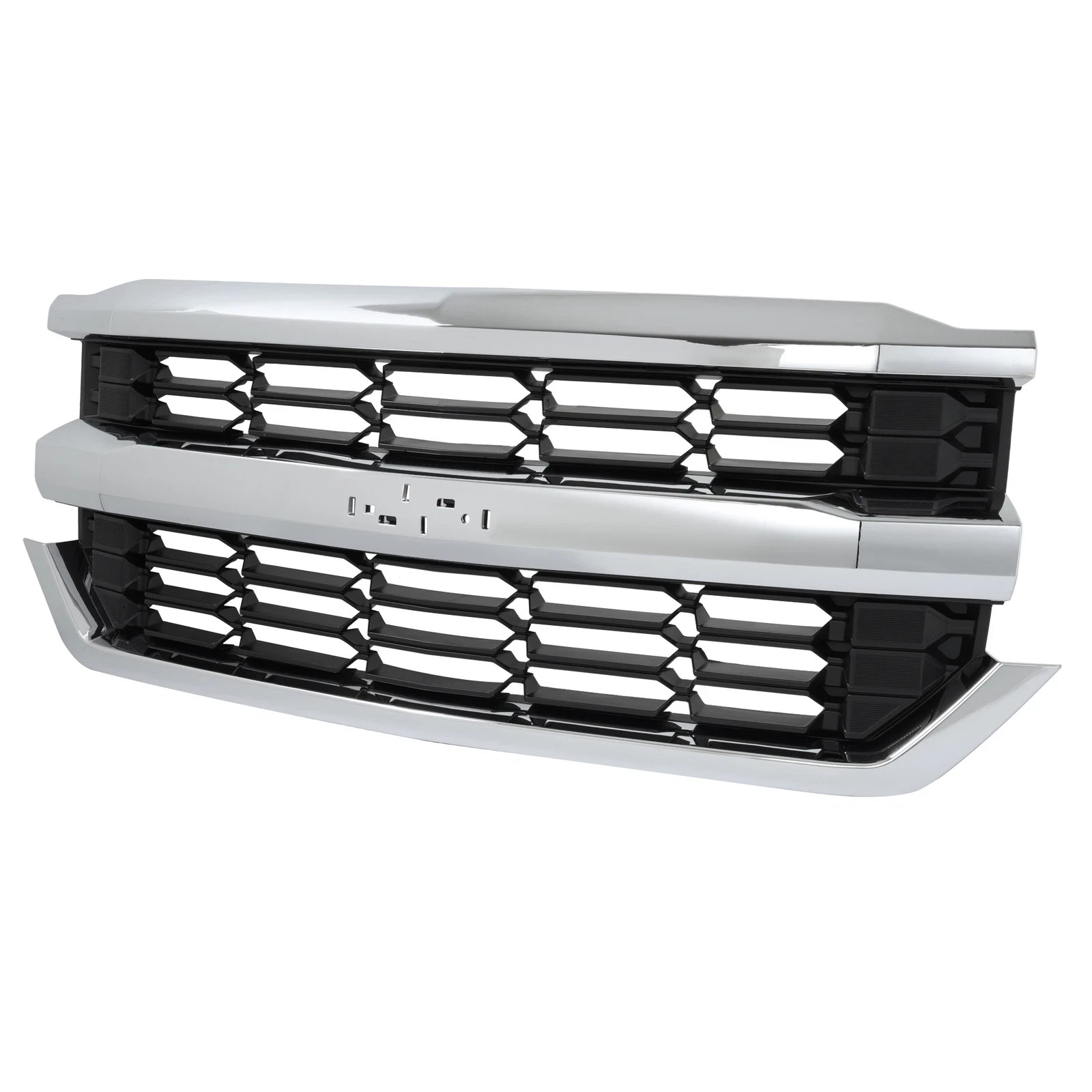 Front Bumper Chrome & Headlights Kit For 2016-2018 Chevrolet Silverado 1500
