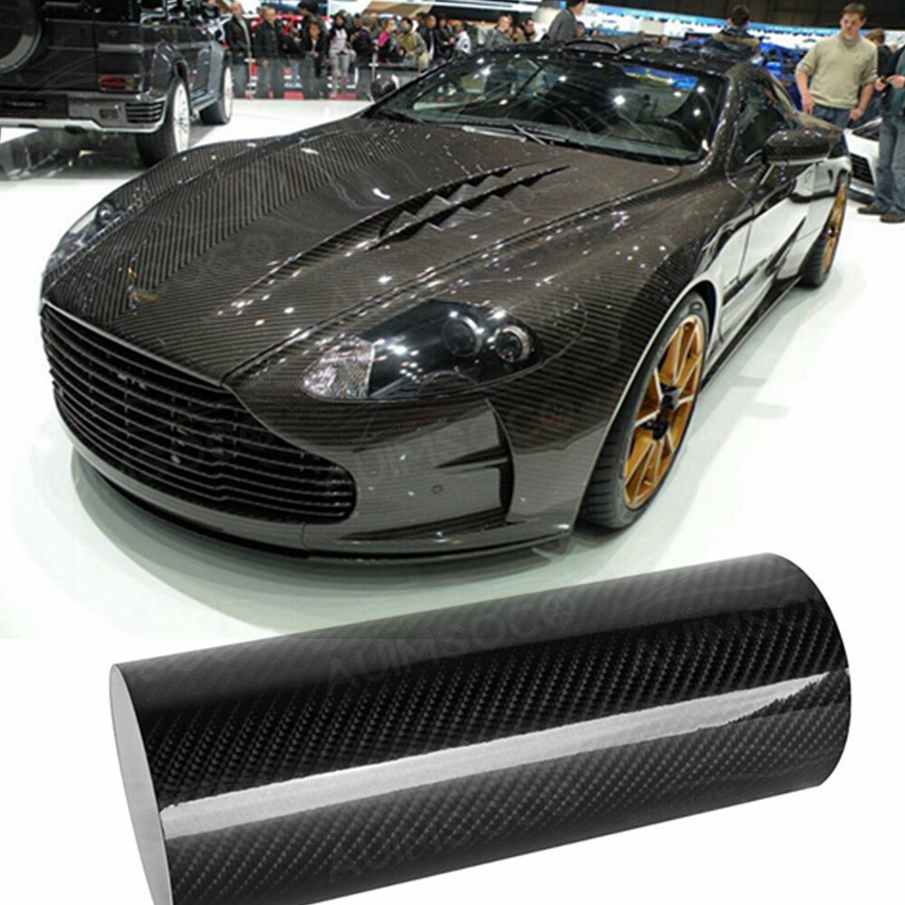High Gloss Glossy Vinyl Film Wrap Sticker Decal DIY Bubble Free Air Release BLK