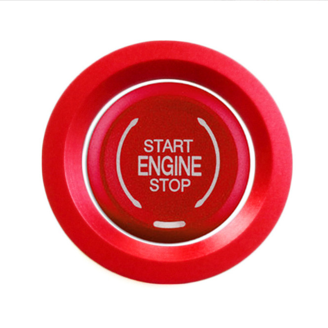 Fits Chevy Silverado 2022-2026 Engine Push Switch Button Ring Trim Red