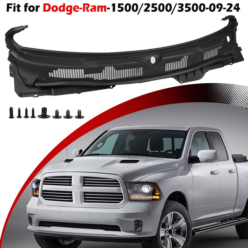 Front Grille Windshield Wiper Cowl Panel For Dodge Ram 1500/2500/3500 2009-2024