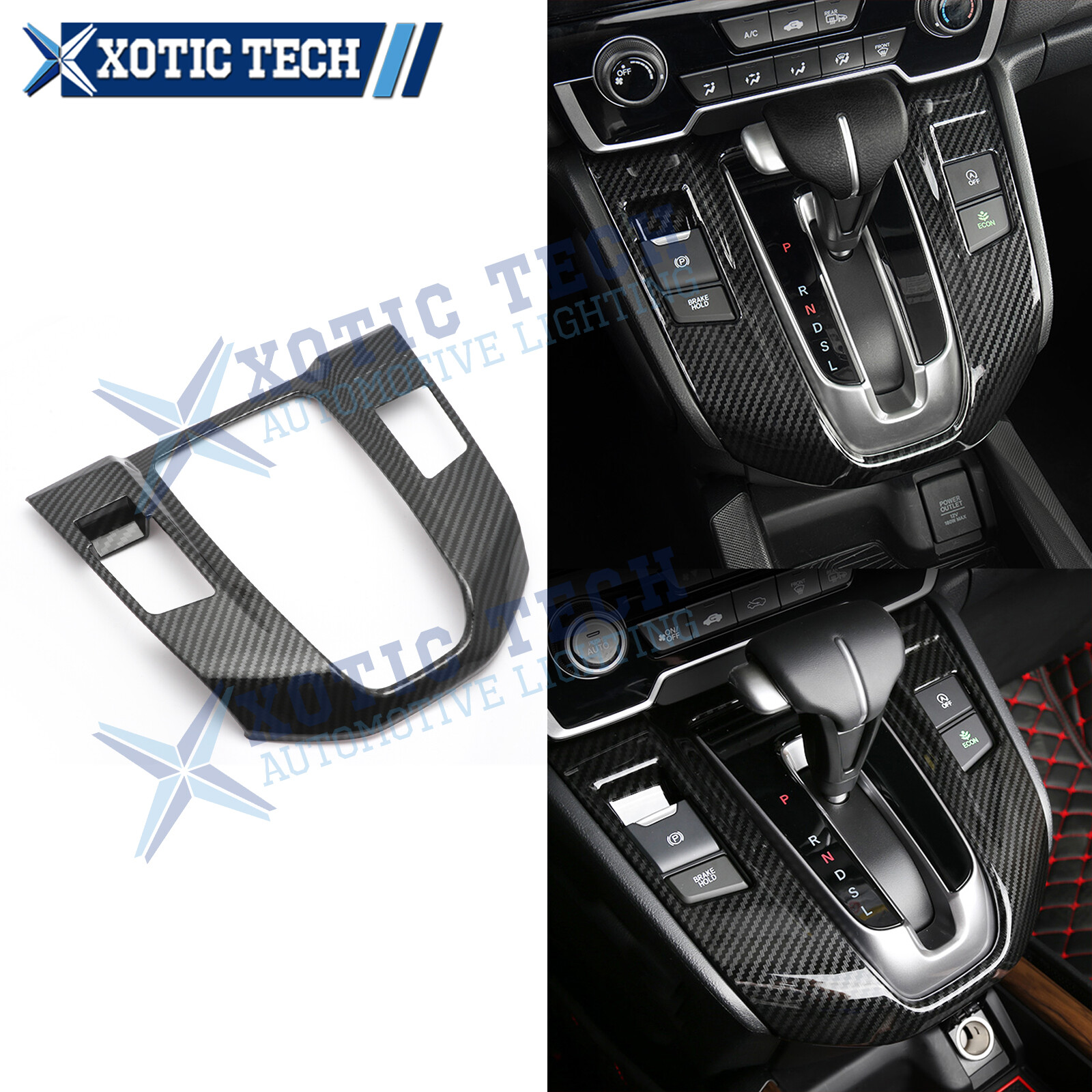 Carbon Fiber Look Gear Shift Box Decor Trim For Honda CR-V CRV 2017-2022