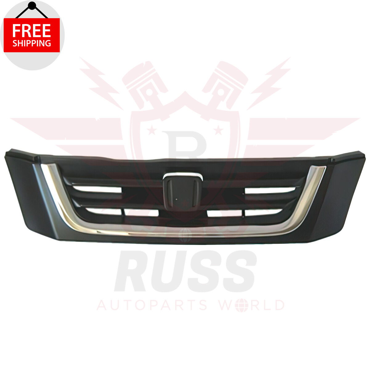 For 1997-2001 HONDA CR-V Front Bumper Upper Grille with Chrome Molding HO1200152