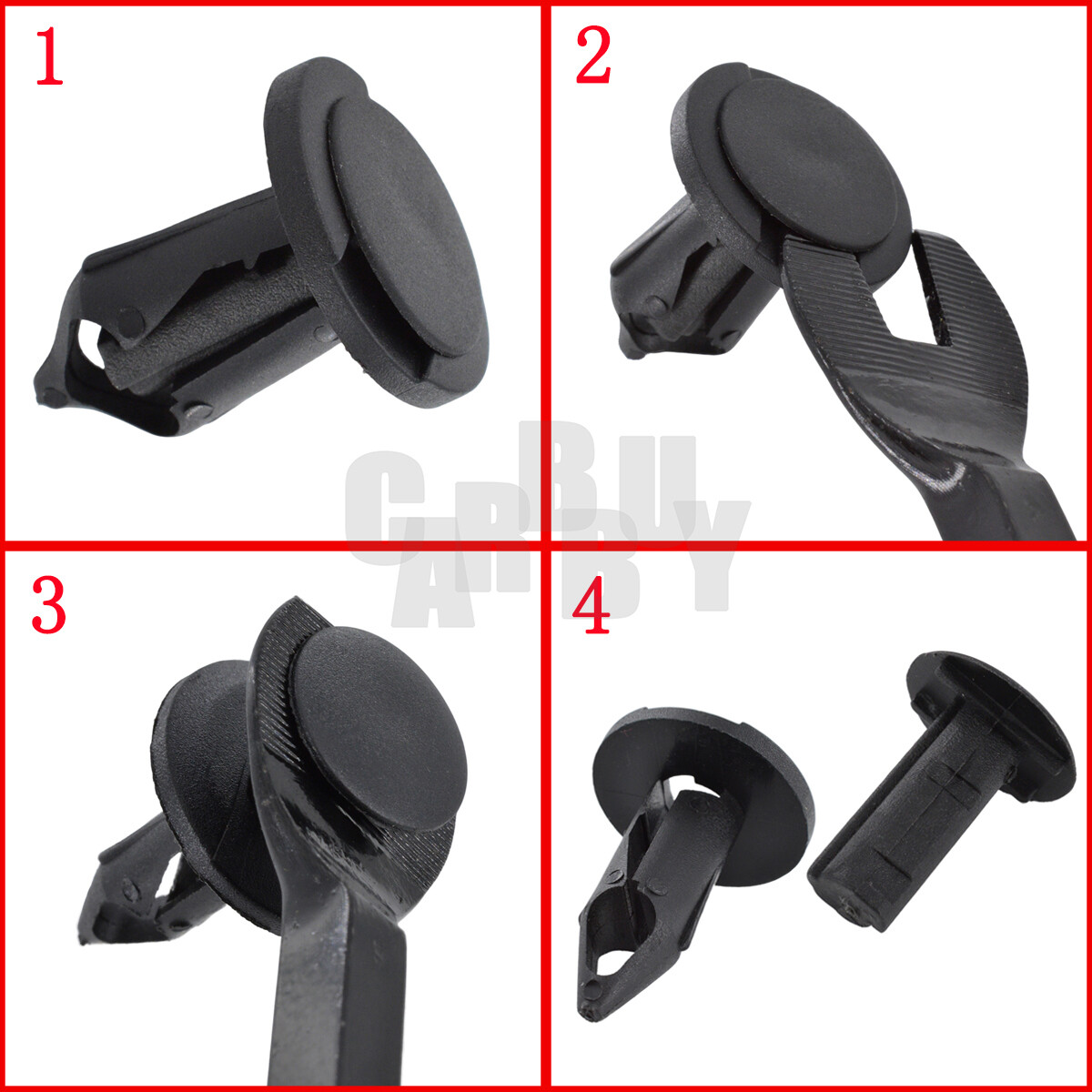 100pcs Clips for 8mm Hole GM Saturn Ford Chrysler Dodge Jeep Plymouth Lincoln