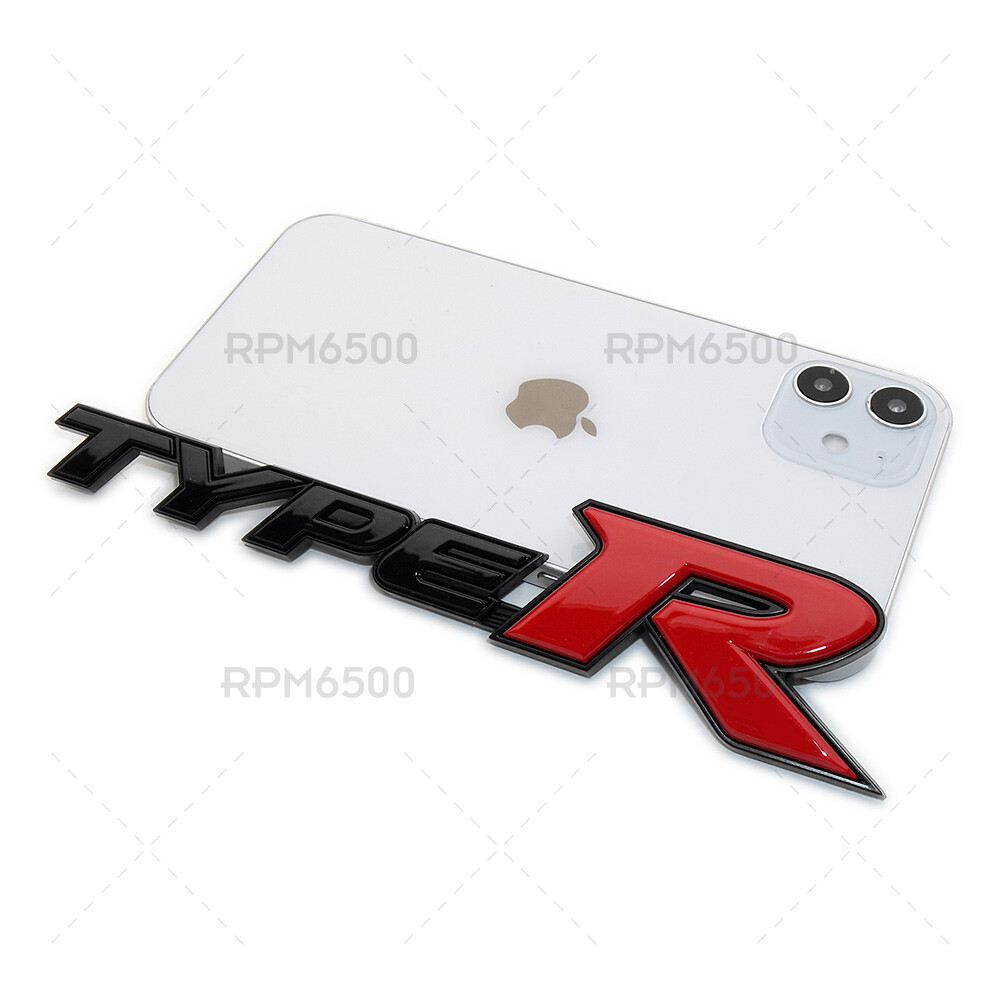 For Honda Type R Racing Sport Black Red Rear Tailgate Emblem Badge Logo OEM ABS