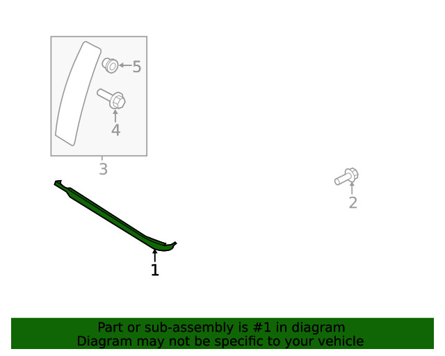 Genuine Ford 15-20 F-150 RH Rear Door Belt Molding FL3Z-1625596-D