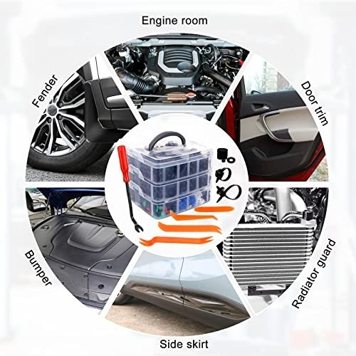 1365Pcs Car Push Retainer Clips Kit for Toyota GM Ford Honda Acura Chrysler
