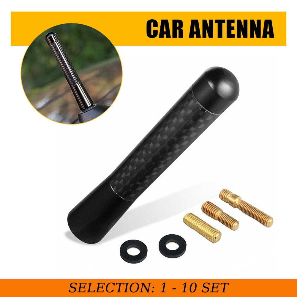 1-10 3″inch Short Carbon Black Antenna Mast Radio AM/FM for GMC Sierra 2006-2026