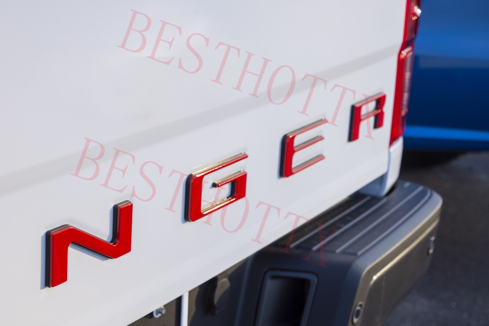 Red Black Double Layer Tailgate Insert Letters fits 2019-2023 Ford Ranger